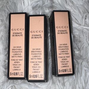 Three 5ml Gucci Éternité de Beauté Foundation - Black and Cream